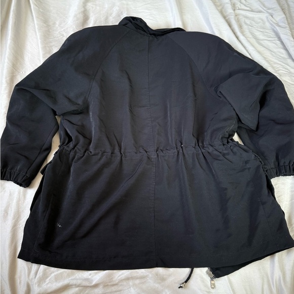 Vintage Mulberry Street Black Winter Jacket Size Large Drawstring Waist - Picture 7 of 7